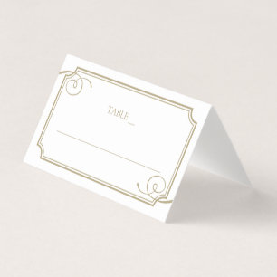 Classic Gold Frame Luxury Wedding Place Card