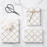 Classic Gold Geometric Abstract Pattern Wedding Wrapping Paper Sheet<br><div class="desc">Wedding gift-giving in a faux gold geometric abstract pattern makes an awesome presentation.  Ideal for newlyweds,  bridal showers,  wedding showers,  new homes,  engagement showers,  and more.</div>