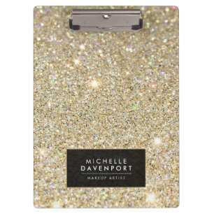 Classic Gold Glitter Personalized Clipboard