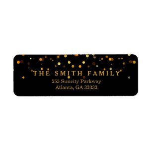 Classic Gold Glitters Dots Black Modern