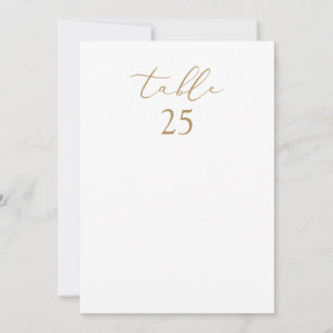 Classic Gold Individual Wedding Seating Chart Card