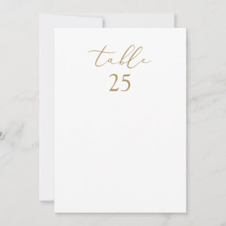 Classic Gold Individual Wedding Seating Chart Card