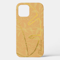 Classic Gold Leaf Ochre Elegant Pattern