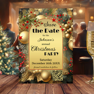 Classic Gold Noël Enregistrer la carte Date