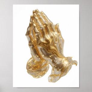 Classic Gold PRAYING HANDS Poster