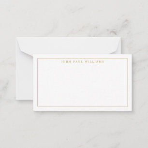 Classic Gold Professional Formal Thin Border Card