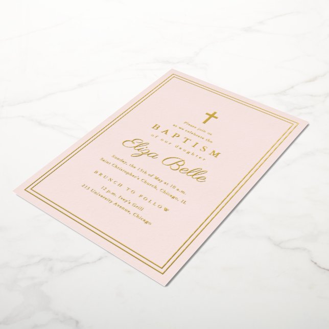 Classic Gold Religious Baptism & Christening (Rotated)