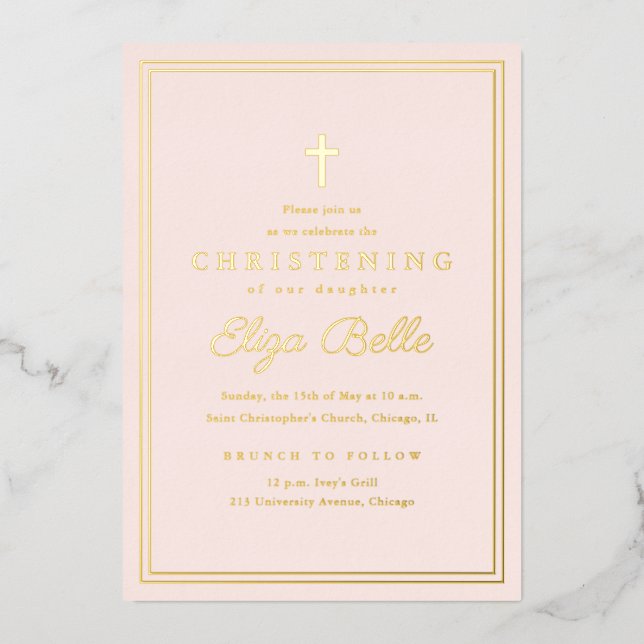 Classic Gold Religious Christening (Front)
