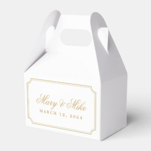Classic Gold Wedding Favour Favor Box