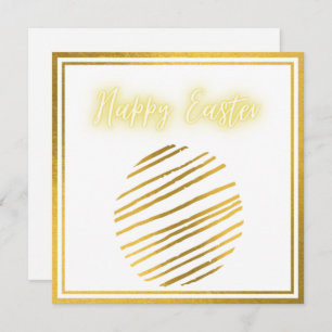 Classic Gold White Egg Easter Card