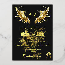 Classic Gold Wing leaf minimalist wedding