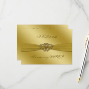 Classic Golden 50e anniversaire de Mariage RSVP