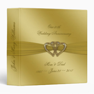 Classic Golden 50th Anniversary 1.5" Binder