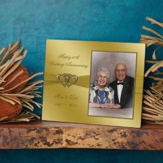 Classic Golden 50th Anniversary Photo Plaque