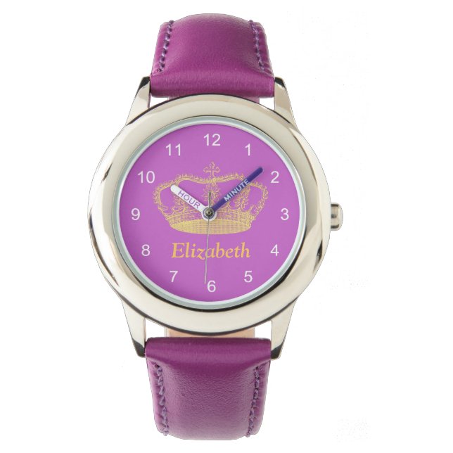 Classic Golden Princess Crown Watch (Front)