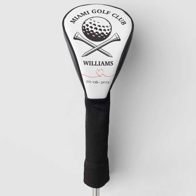 Classic Golf Club Player Name Golf Head Cover (Front)