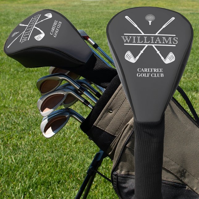 Classic Golf Club Player Name Grey Golf Head Cover (Creator Uploaded)