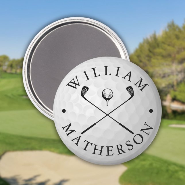 Classic Golf Clubs Custom Name Golf Ball Marker Magnet (Classic Golf Clubs Custom Name Golf Ball Marker Magnet)