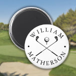 Classic Golf Clubs Custom Name Golf Ball Marker Magnet<br><div class="desc">Personalize the name to create a classic and stylish golf gift. Ideal for individuals,  golf clubs and as a company gift.
Designed by Thisisnotme©</div>