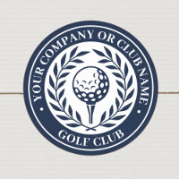 Classic Golf Custom Name Sticker Name Navy