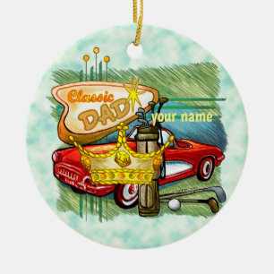Classic Golf Dad Ceramic Ornament
