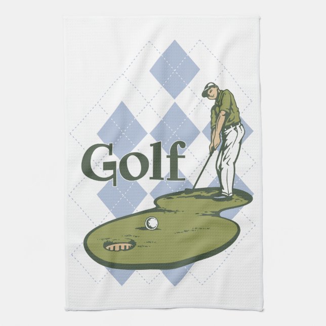 Classic Golf Kitchen Towel (Vertical)