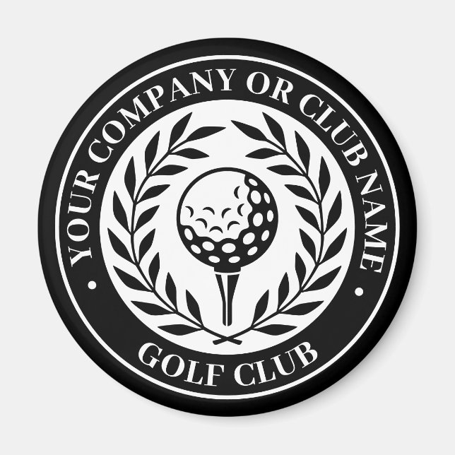 Classic Golf Magnet Custom Name Black Gift (Front)