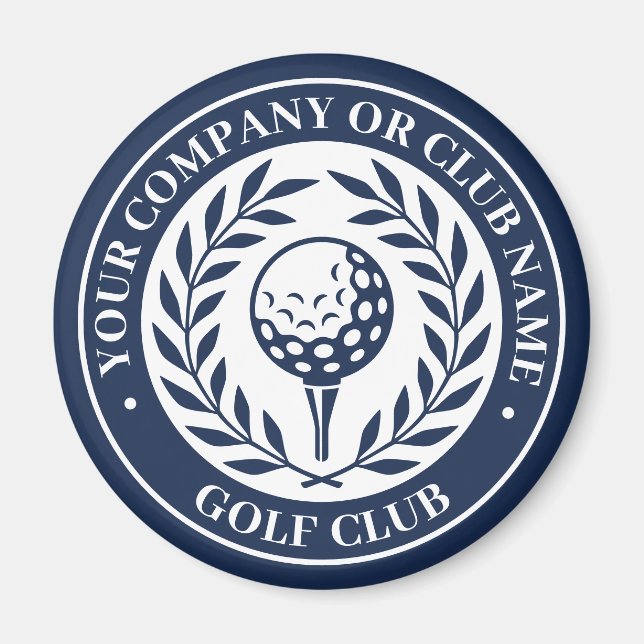 Classic Golf Magnet Custom Name Navy Gift (Front)