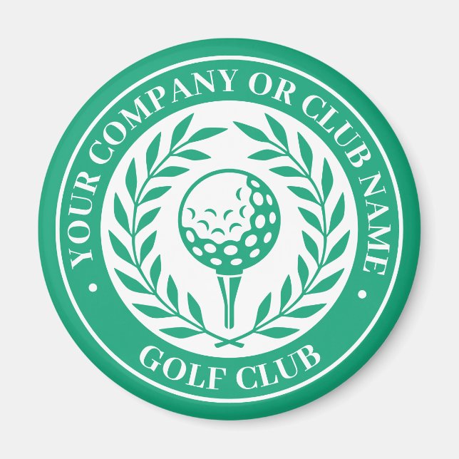 Classic Golf Personalized Name Green Magnet (Front)