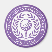 Classic Golf Victory Wreath Custom Name Purple