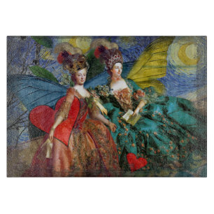 Classic Gothic Gemini Whimsical Butterfly Woman Cutting Board