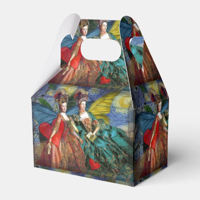Classic Gothic Gemini Whimsical Butterfly Woman Favor Box (Front Side)