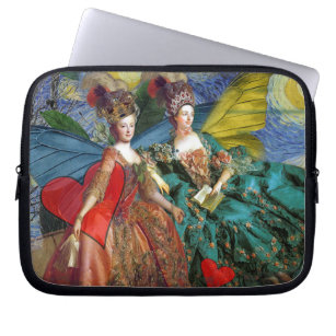Classic Gothic Gemini Whimsical Butterfly Woman Laptop Sleeve