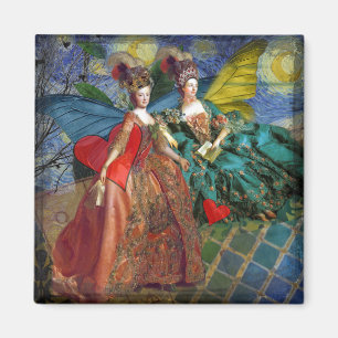 Classic Gothic Gemini Whimsical Butterfly Woman Magnet