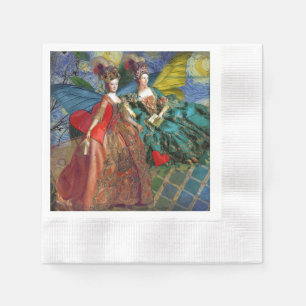Classic Gothic Gemini Whimsical Butterfly Woman Napkin