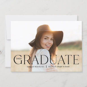 Classic Grad Editable Colour Graduation Invitation
