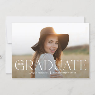 Classic Grad Editable Colour Graduation Invitation