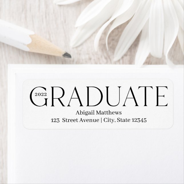 Classic Grad Editable couleur Étiquette de graduat (En situation)