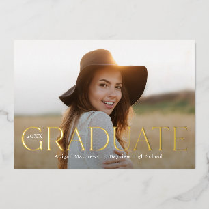 Classic Grad Foil Graduation Announcement Invite