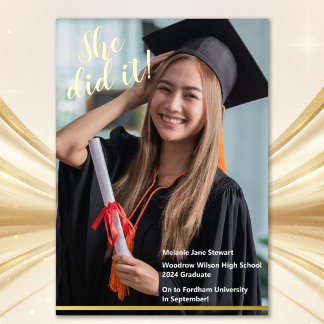 Classic Graduate Photo Foil Announcement