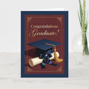 Classic Graduation Achievement Theme Card