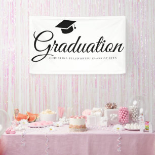 Classic Graduation Cap Party  Banner