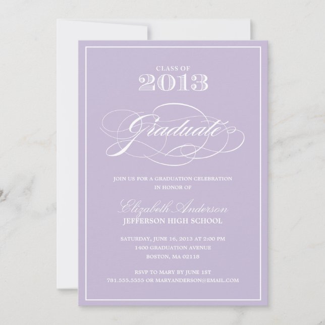 Classic Graduation Invitation (Front)
