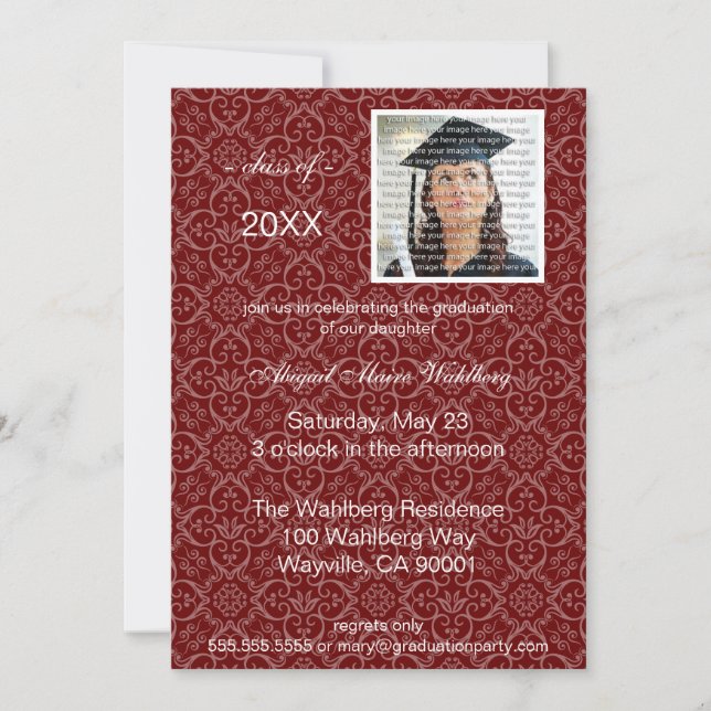 Classic Graduation Party Invitation (Front)