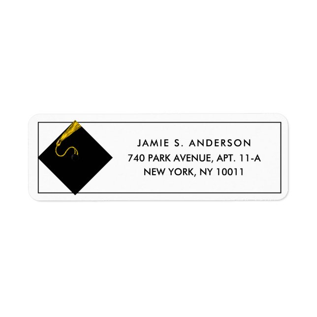 Classic Graduation Return Address Labels (Front)