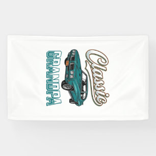 Classic Grandpa Vintage Car T-Shirt Design_1 Banner