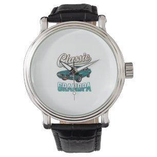 Classic Grandpa Vintage Car T-Shirt Design_1 Watch
