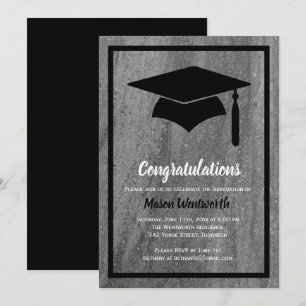 Classic Granite Graduation Invitation