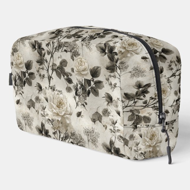 Classic Gray Rose Dopp Kit (Right Corner)