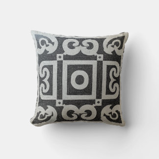 Classic Greco Mosaic Pattern Throw Pillow
